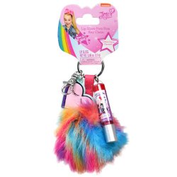 Wholesale JoJo Siwa Lip Gloss & Fur Ball Keychain on Card Asstd.